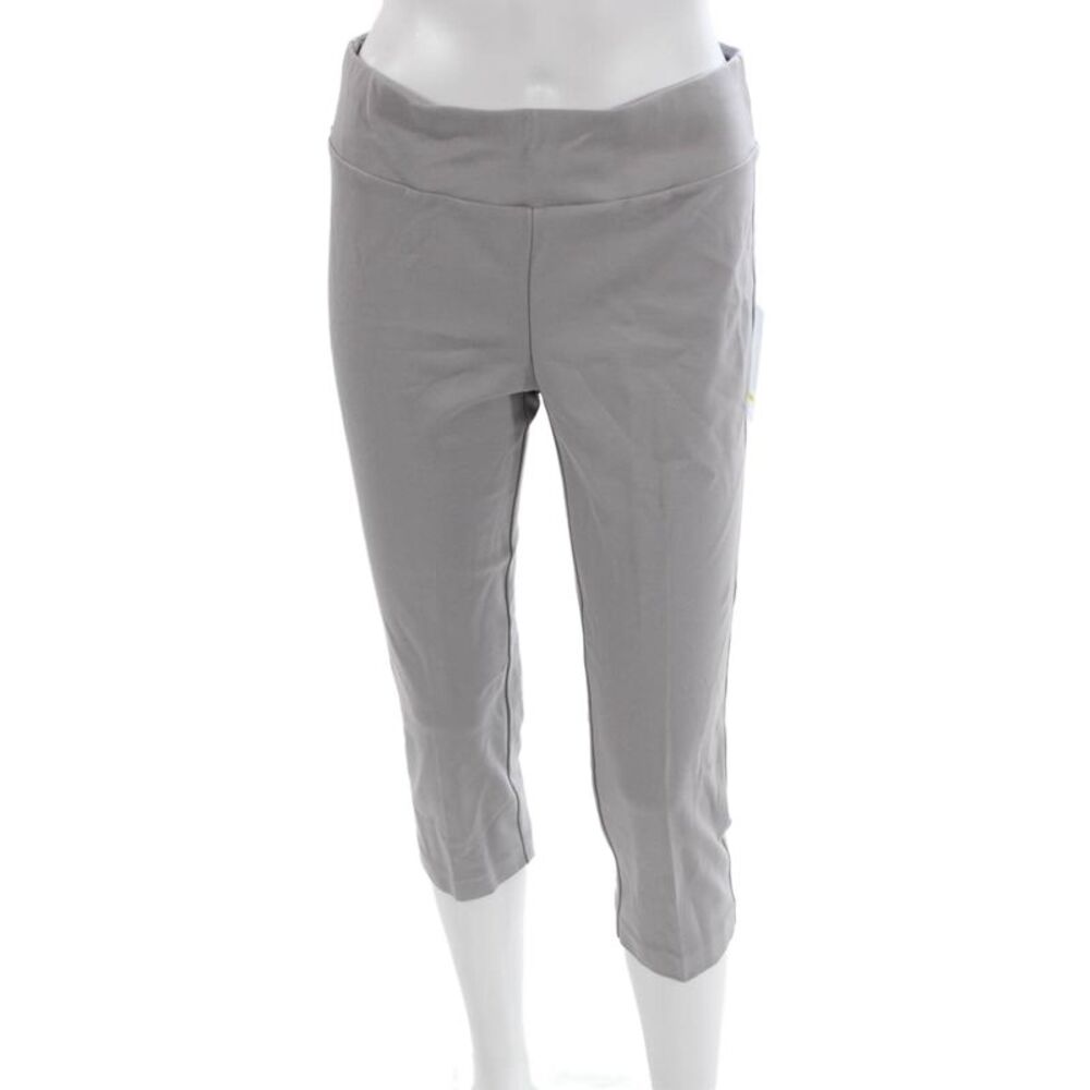 Insight Womens Gray Rayon Blend Capri Pants Pull On Size 6P